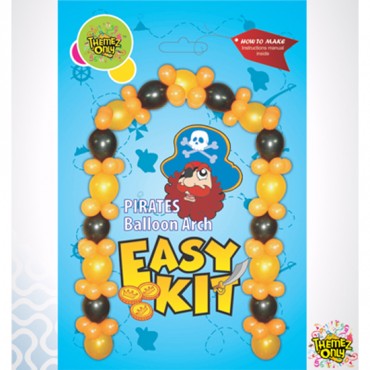 Themez Only Pirate Rubber Play Balloon Arch Easy Kit 89 Piece Pack